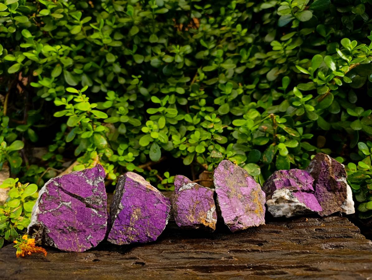 Natural Metallic Purpurite Specimens x 6 From Erongo, Namibia - Toprock Gemstones and Minerals 