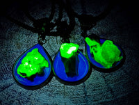 Hand Made Hyalite Opal Set In Resin & Bronze Pendant - Sold Per Item - From Namibia