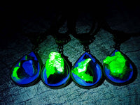 Hand Made Hyalite Opal Set In Resin & Bronze Pendant - Sold Per Item - From Namibia