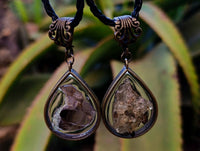 Hand Made Hyalite Opal Set In Resin & Bronze Pendant - Sold Per Item - From Namibia