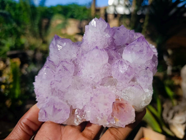 Natural Amethyst Spirit Quartz Clusters x 3 From South Africa