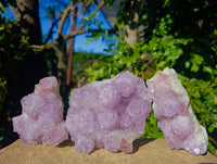 Natural Amethyst Spirit Quartz Clusters x 3 From South Africa