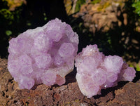 Natural Amethyst Spirit Quartz Clusters x 3 From South Africa