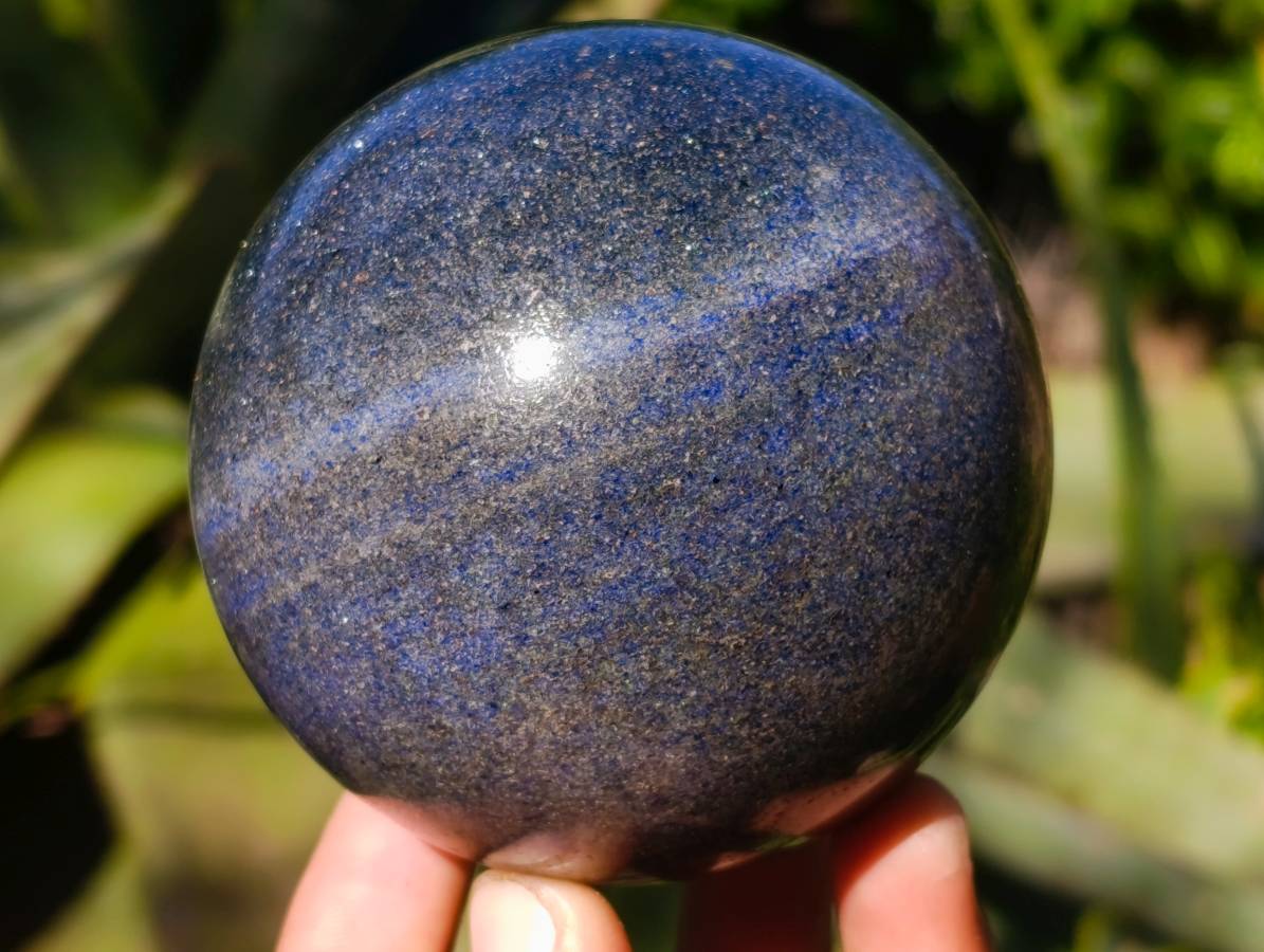 Polished Lazulite Spheres x 4 From Madagascar - Toprock Gemstones and Minerals 