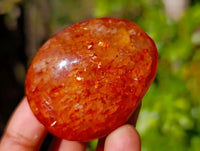 Polished Carnelian Agate Palm Stones x 20 From Madagascar
