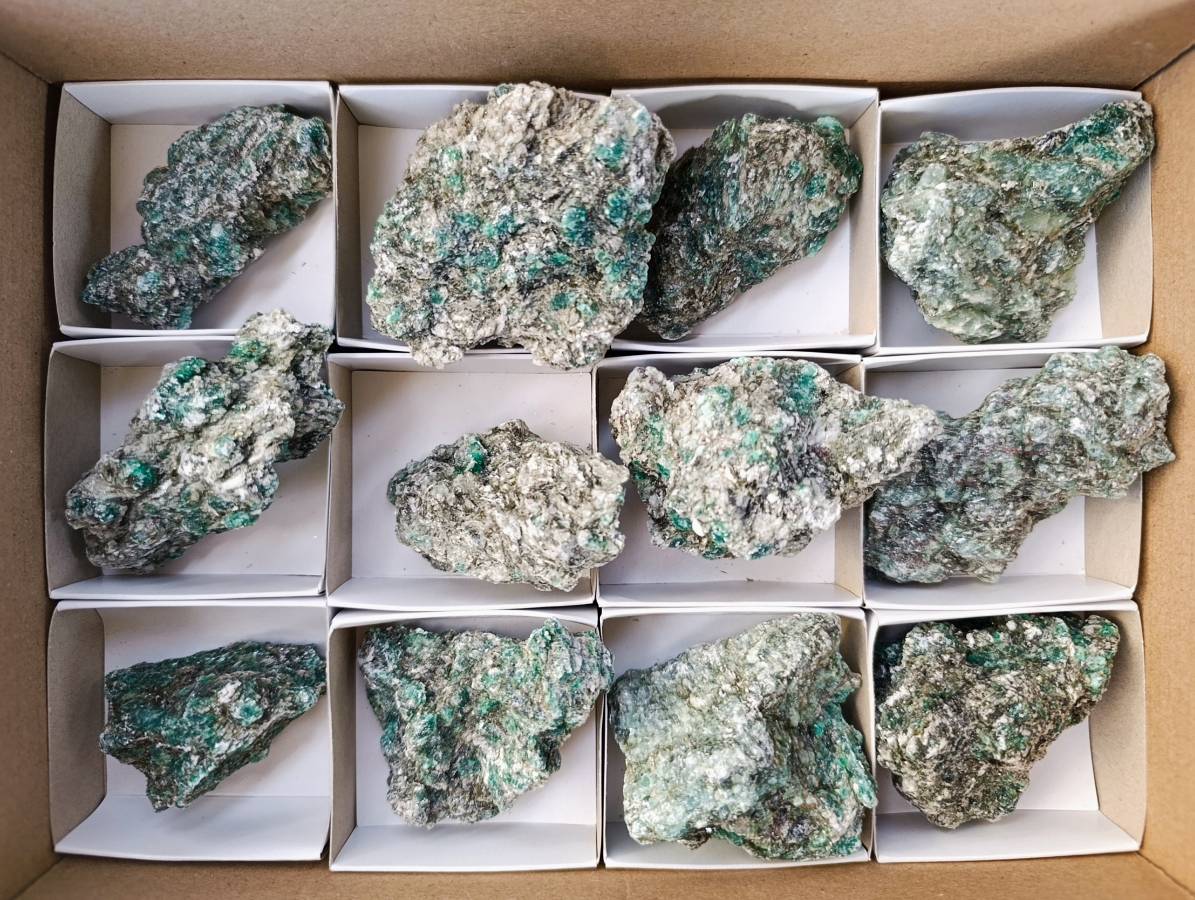 Natural Emerald Mica 'Mutokolite' Specimens x 12 From Mutoko, Zimbabwe - Toprock Gemstones and Minerals 