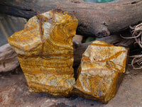 Natural Picture Stone Jasper Cobbed Specimens x 10 From Ais-Ais, Namibia