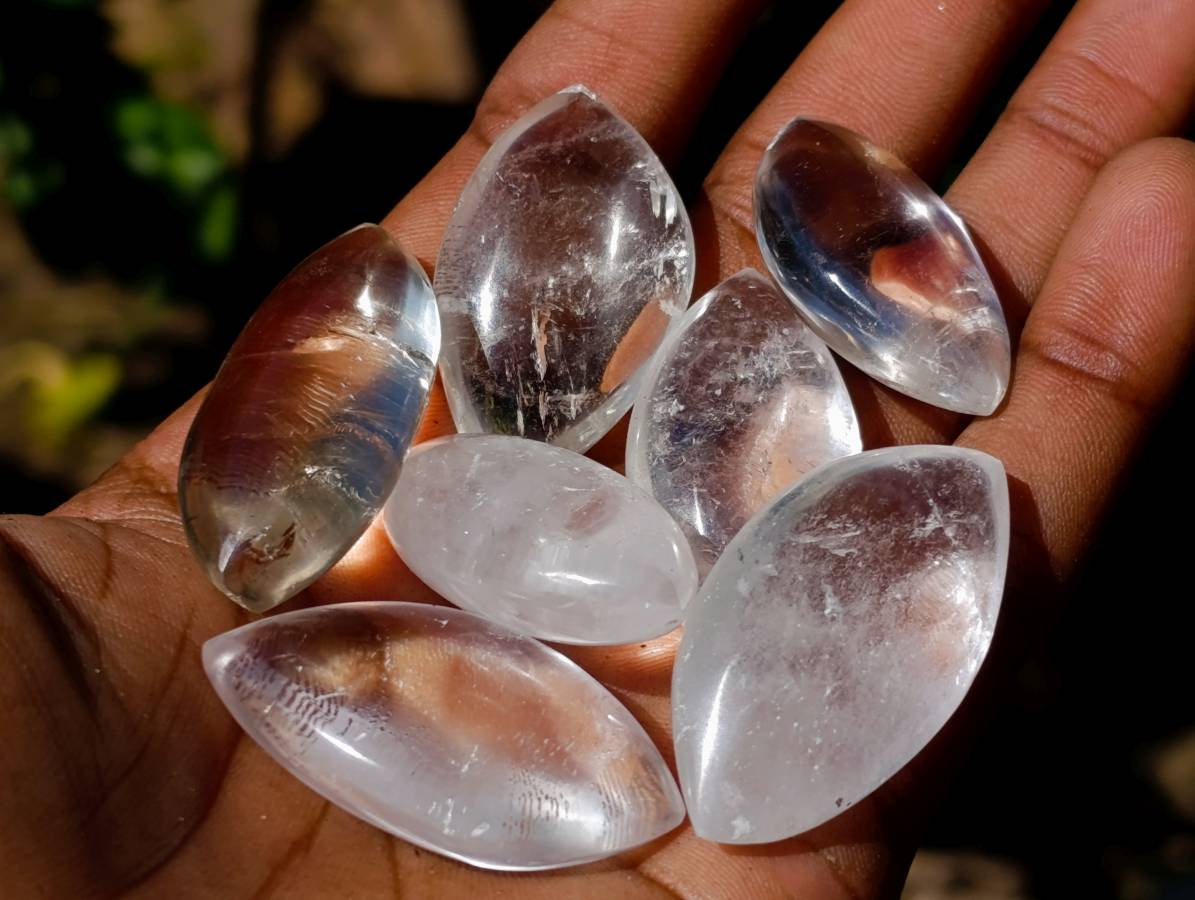 Polished Clear Quartz "Angel Tears" Pendant Pieces x 35 From Madagascar - Toprock Gemstones and Minerals 
