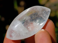Polished Clear Quartz "Angel Tears" Pendant Pieces x 35 From Madagascar
