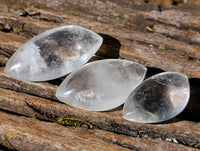 Polished Clear Quartz "Angel Tears" Pendant Pieces x 35 From Madagascar