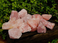 Natural Pink Rose Quartz Cobbed Specimens x 12 From North Cape, South Africa