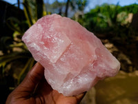 Natural Pink Rose Quartz Cobbed Specimens x 12 From North Cape, South Africa