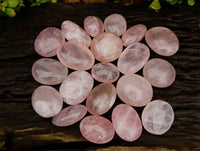 Polished Rose Quartz Palm Stones x 20 From Madagascar