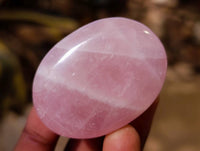 Polished Rose Quartz Palm Stones x 20 From Madagascar