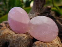 Polished Rose Quartz Palm Stones x 20 From Madagascar