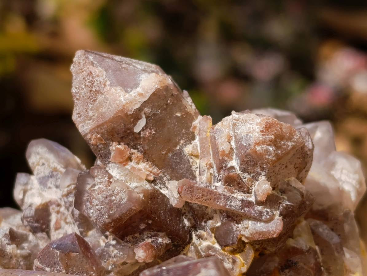 Natural Hematoid Quartz Clusters x 3 From Zimbabwe - Toprock Gemstones and Minerals 