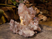 Natural Hematoid Quartz Clusters x 3 From Zimbabwe