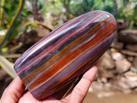 Polished Banded Tiger Iron Standing Free Forms x 2 From South Africa