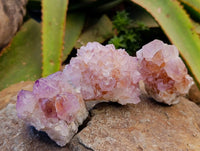Natural Amethyst Spirit Quartz Clusters x 12 From South Africa