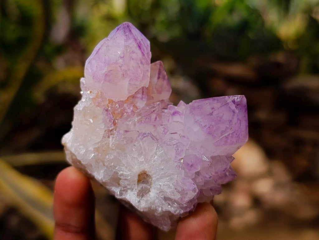 Natural Amethyst Spirit Quartz Clusters x 12 From South Africa - Toprock Gemstones and Minerals 