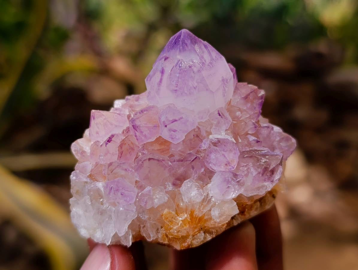 Natural Amethyst Spirit Quartz Clusters x 12 From South Africa - Toprock Gemstones and Minerals 