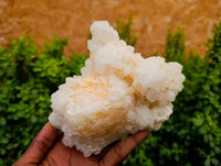 Natural White Quartz Clusters x 2 From Madagascar