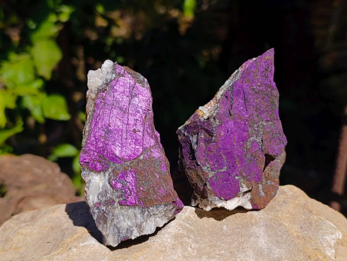 Natural Metallic Purpurite Specimens x 6 From Erongo, Namibia - Toprock Gemstones and Minerals 