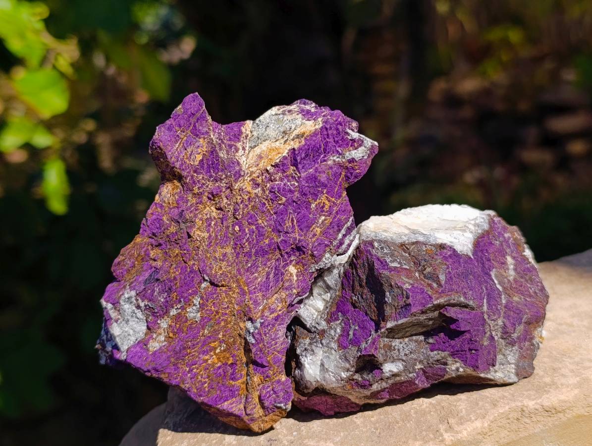Natural Metallic Purpurite Specimens x 6 From Erongo, Namibia - Toprock Gemstones and Minerals 