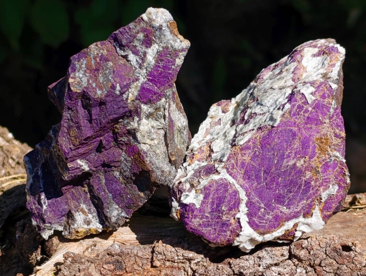 Natural Metallic Purpurite Specimens x 6 From Erongo, Namibia - Toprock Gemstones and Minerals 