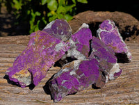 Natural Metallic Purpurite Specimens x 6 From Erongo, Namibia