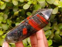 Polished Double Terminated Bloodstone Points x 12 From Swaziland