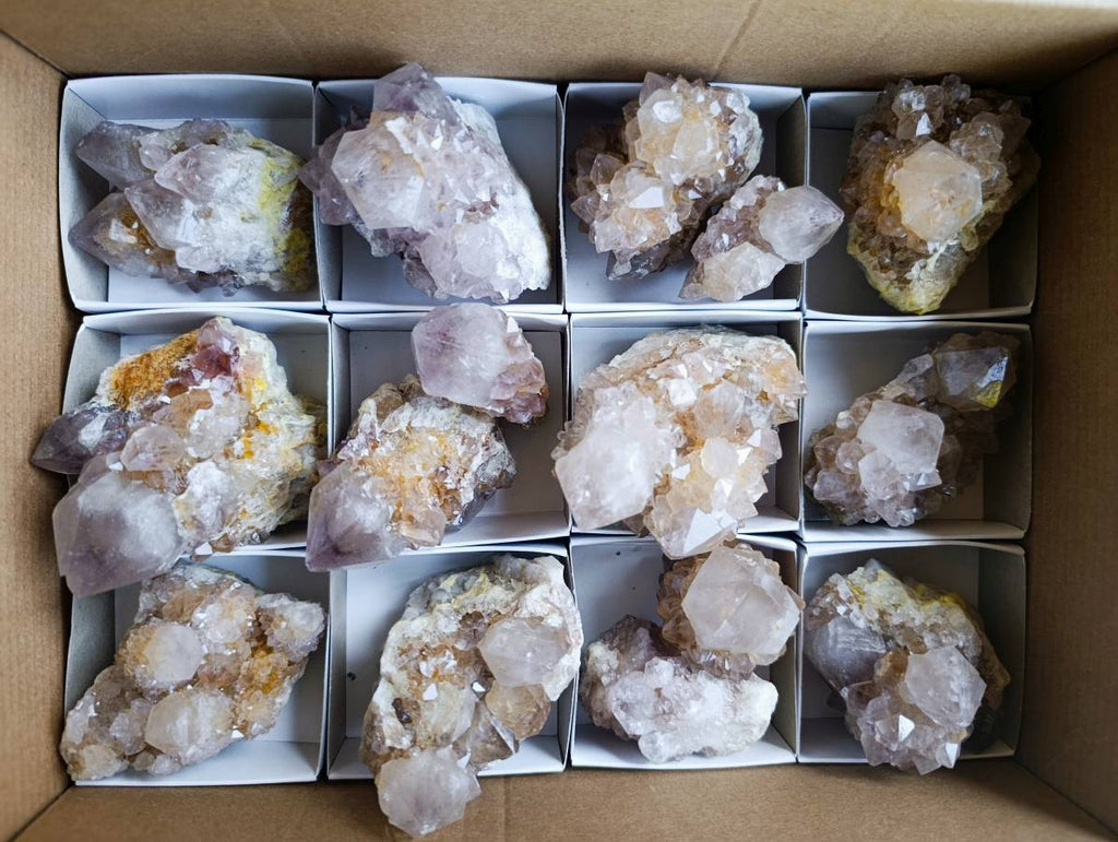 Natural Spirit Quartz Clusters x 15 From South Africa - Toprock Gemstones and Minerals 