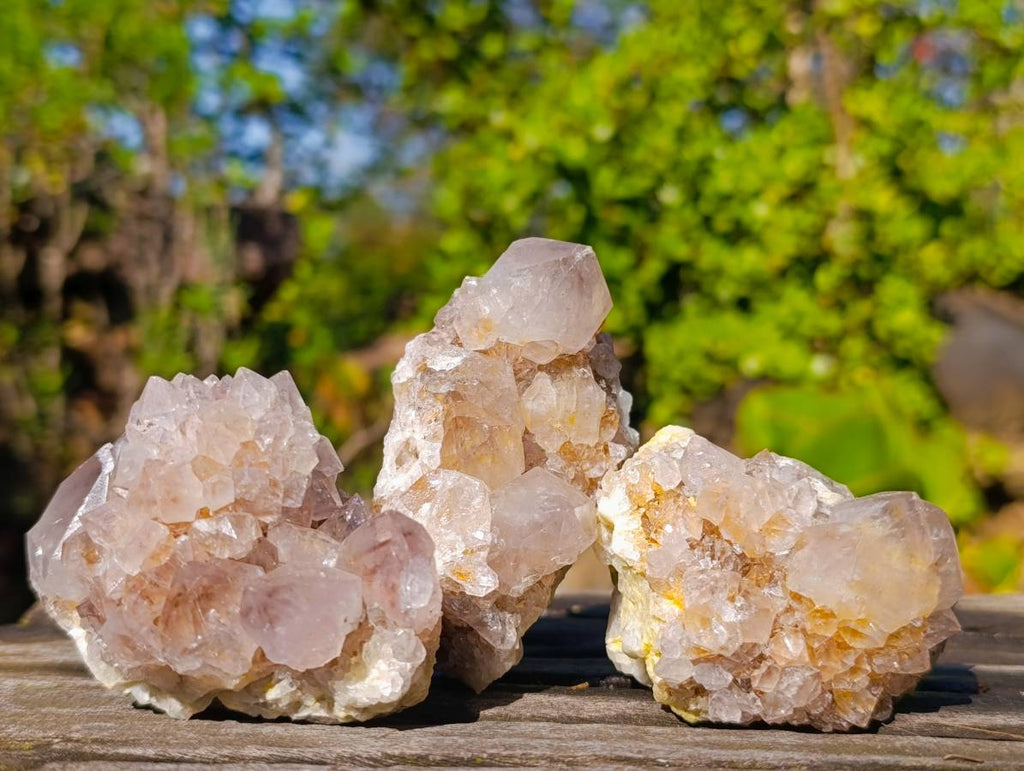 Natural Spirit Quartz Clusters x 15 From South Africa - Toprock Gemstones and Minerals 