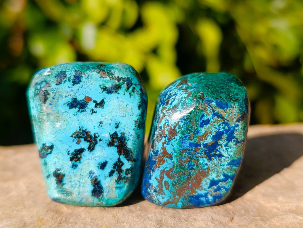 Polished Shattuckite Free Forms x 35 From Congo - Toprock Gemstones and Minerals 
