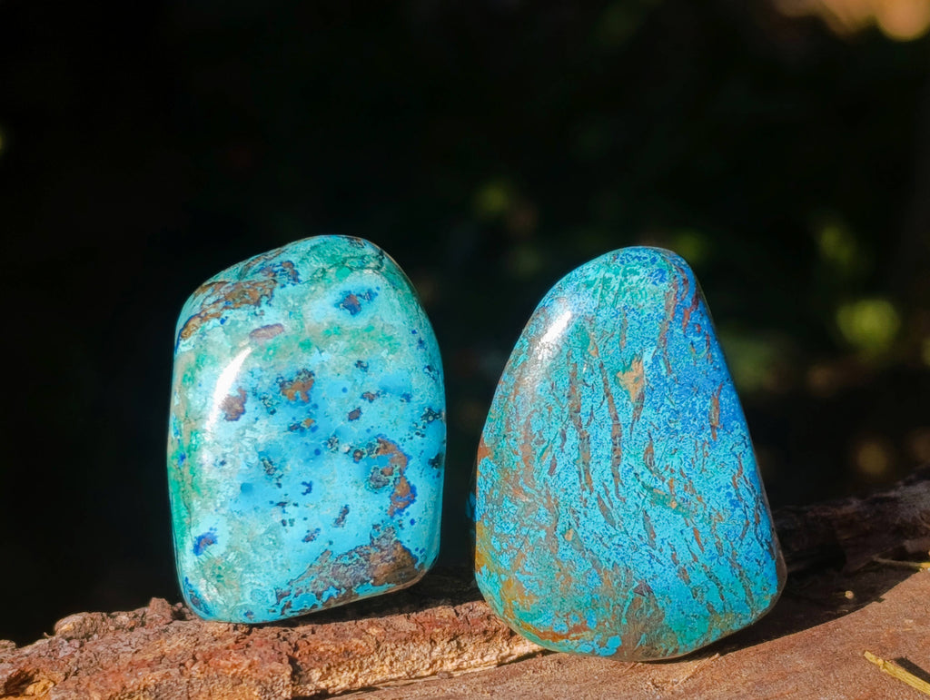 Polished Shattuckite Free Forms x 35 From Congo - Toprock Gemstones and Minerals 