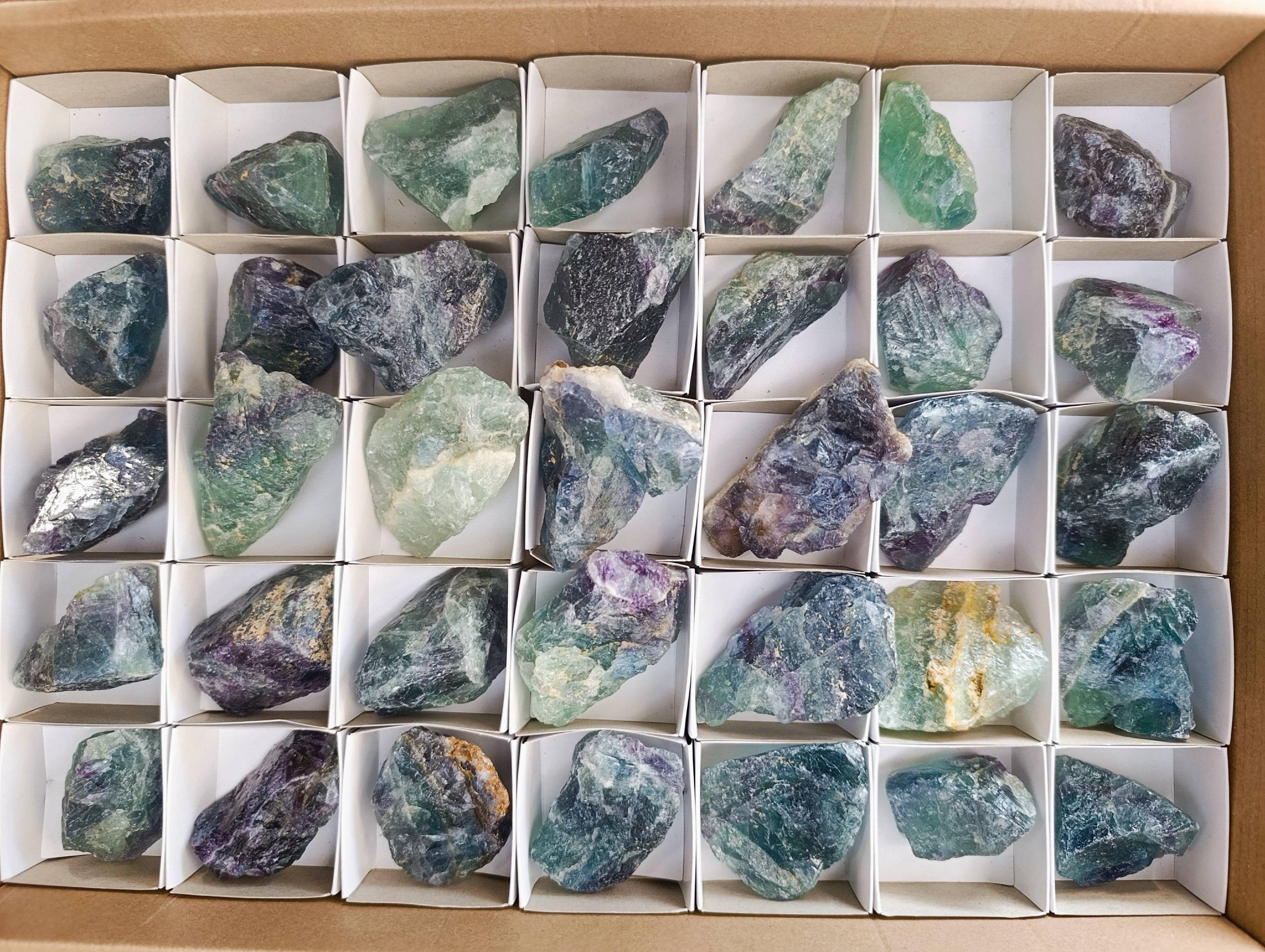 Natural Watermelon Fluorite Cobbed Specimens x 35 From Namibia - Toprock Gemstones and Minerals 