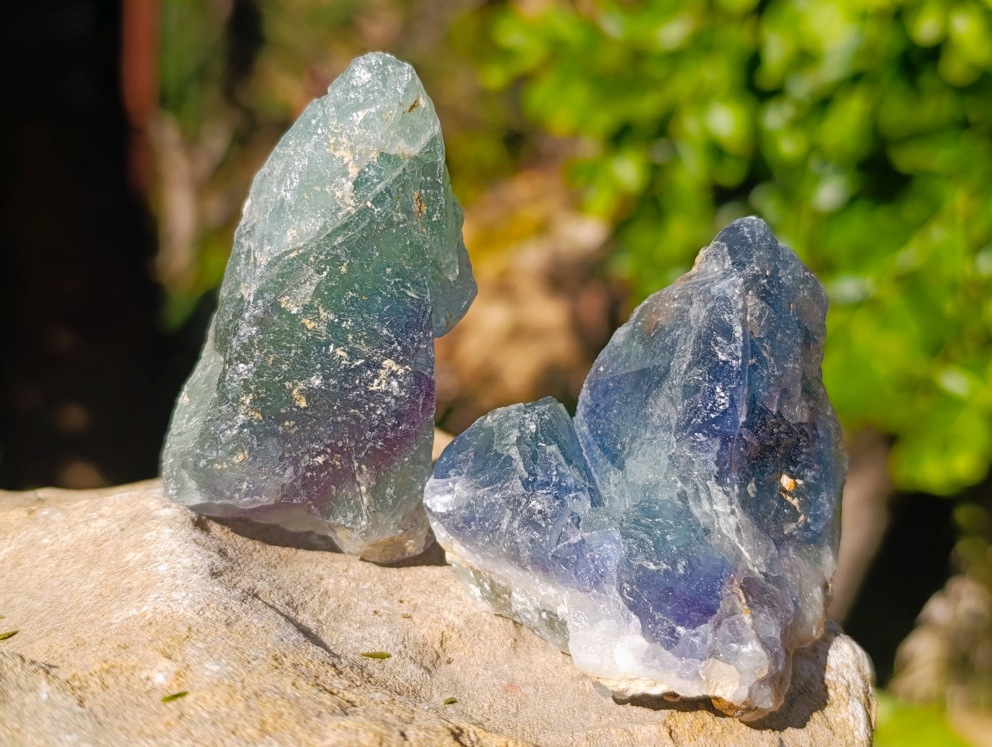 Natural Watermelon Fluorite Cobbed Specimens x 35 From Namibia - Toprock Gemstones and Minerals 