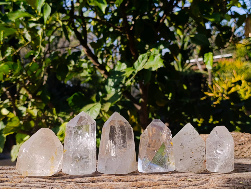 Polished Quartz Crystals x 6 From Madagascar - Toprock Gemstones and Minerals 
