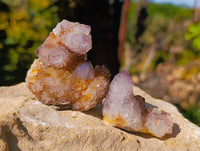 Natural Amethyst Spirit Quartz Clusters x 12 From South Africa - Toprock Gemstones and Minerals 