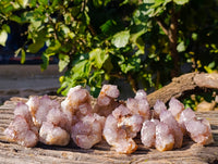 Natural Amethyst Spirit Quartz Clusters x 12 From South Africa - Toprock Gemstones and Minerals 