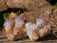 Natural Amethyst Spirit Quartz Clusters x 12 From South Africa - Toprock Gemstones and Minerals 