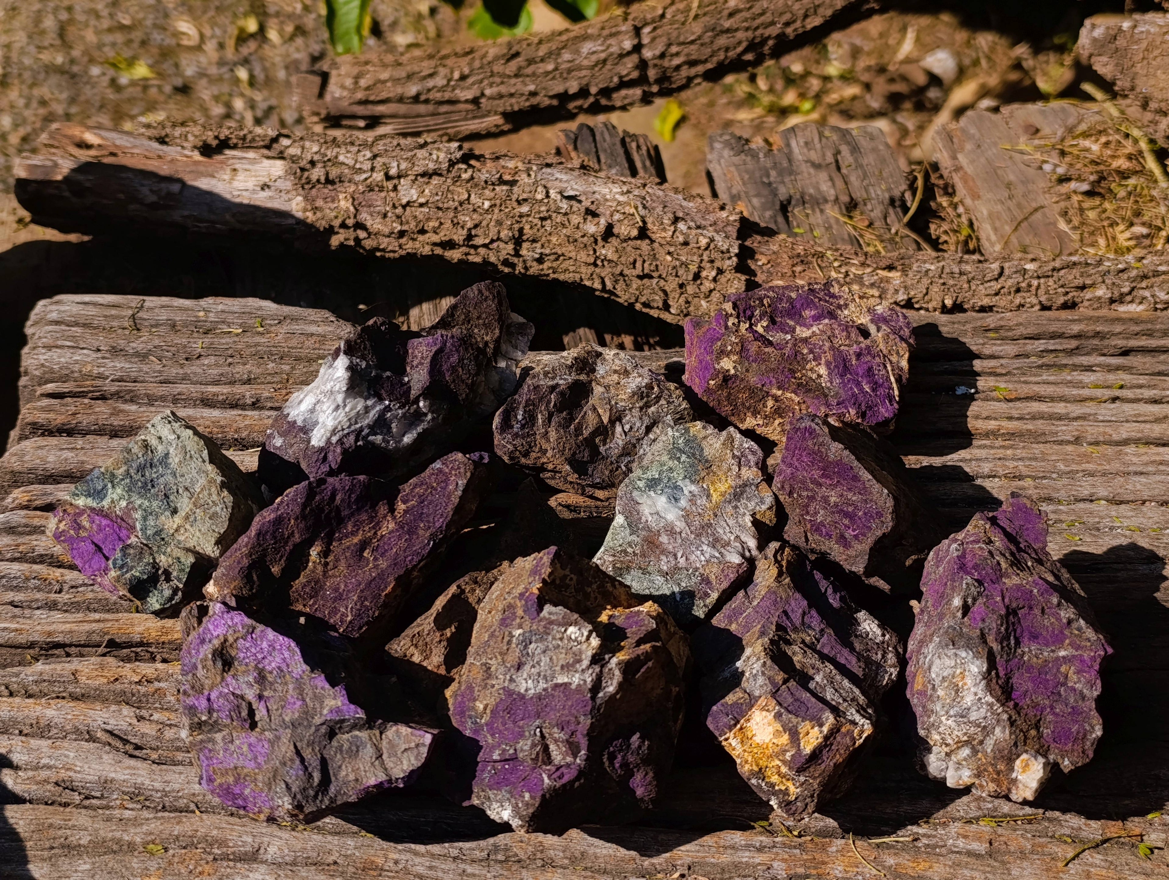 Natural Metallic Purpurite Specimens x 12 From Erongo, Namibia - Toprock Gemstones and Minerals 