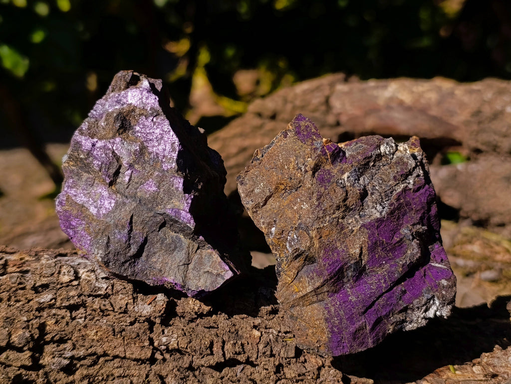 Natural Metallic Purpurite Specimens x 12 From Erongo, Namibia - Toprock Gemstones and Minerals 