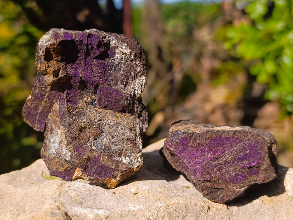 Natural Metallic Purpurite Specimens x 12 From Erongo, Namibia - Toprock Gemstones and Minerals 