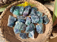 Natural Watermelon Fluorite Cobbed Specimens x 20 From Namibia