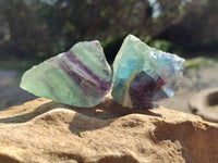 Natural Watermelon Fluorite Cobbed Specimens x 20 From Namibia