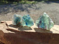Natural Watermelon Fluorite Cobbed Specimens x 20 From Namibia
