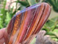 Polished Banded Tiger Iron Standing Free Forms x 3 From South Africa