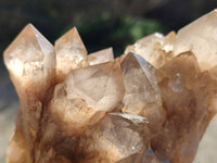 Natural Phantom Smokey Quartz Clusters x 2 From Luena, Congo
