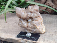 Natural Phantom Smokey Quartz Clusters x 2 From Luena, Congo